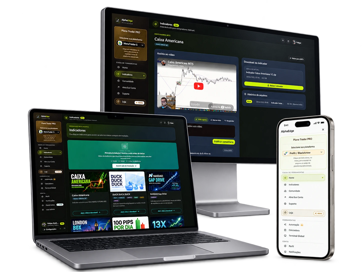 Área de Membros Caixa de Ferramentas — Portal AlphaEdge Oficial