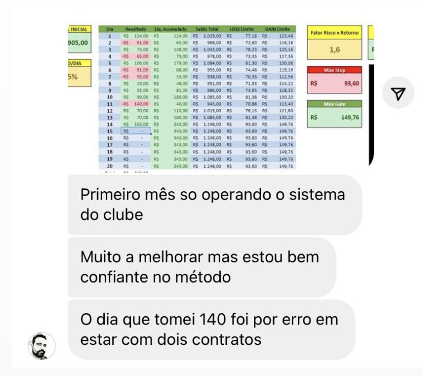 Planilha primeiro mês